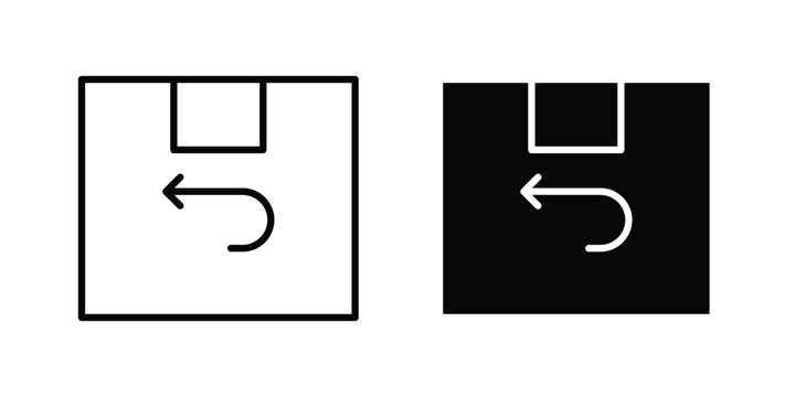 Return purchase icon liner logo vector