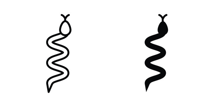 Snake icon liner logo vector