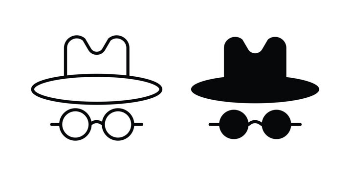 Spy icon liner logo vector