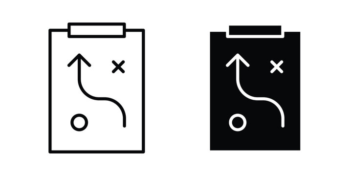 Tactics icon liner logo vector