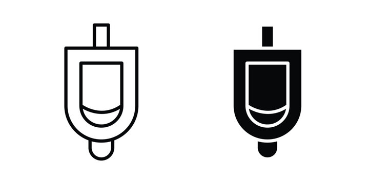 Urinal icon liner logo vector