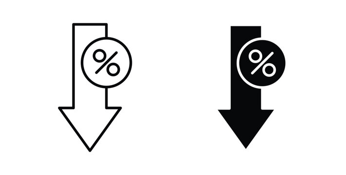 Percent down icon