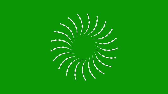Fast movement of modern fireworks explosion with circle burst line shape and shiny blast on green screen, glowing circle burst and firework line explosion, 4k shiny pop-up motion graphics loop.