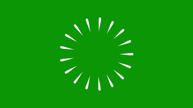 Flat vector explosions effects in a glowing geometric spark trails on a transparent 4k video with geometric explosion shapes, seamless celebration visuals green screen background.