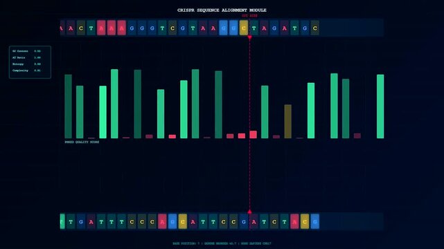 A detailed visualization of Organoid Growth Monitoring displays genetic sequences sliding across a digital interface used for precision bioengineering research in a modern laboratory.