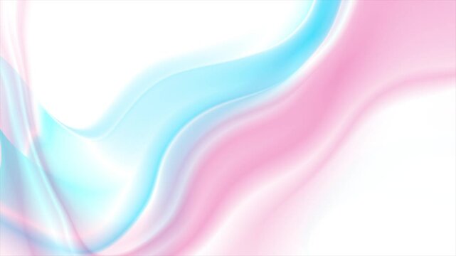 Abstract background with soft pink and blue flowing curves. Dynamic light waves modern motion design. Video animation Ultra HD 4K 3840x2160