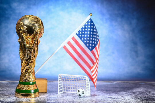 coupe du monde troph&eacute;e FIFA ballon sport football USA