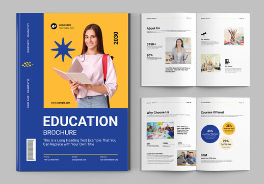 Education Brochure Template Layout