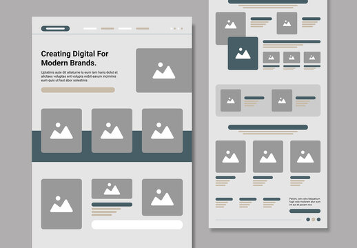 Modern Business Wireframe Template Layout