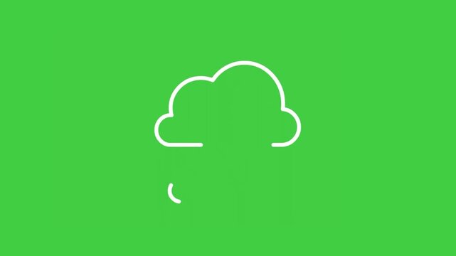 Hand drawn cloud and wind animation for weather, nature, and cartoon scene concepts

