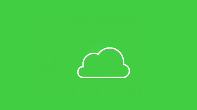 Simple hand drawn cloud animation for weather and cartoon background scenes
