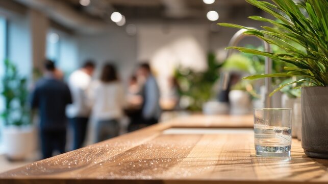 People gathered in a modern office space