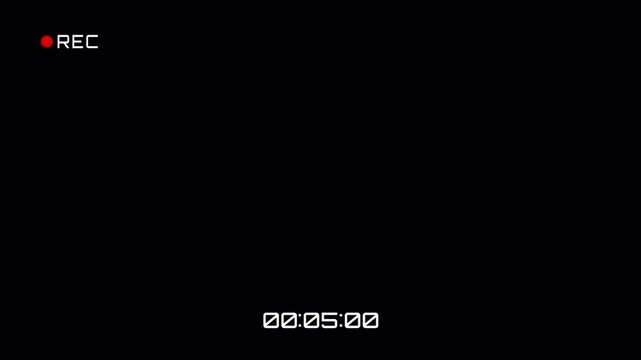 VHS REC Recording Overlay Retro Camcorder Screen Timecode Effect