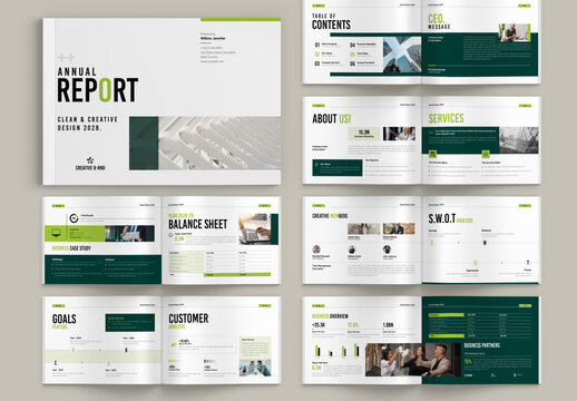 Business Annual Report Landscape Template