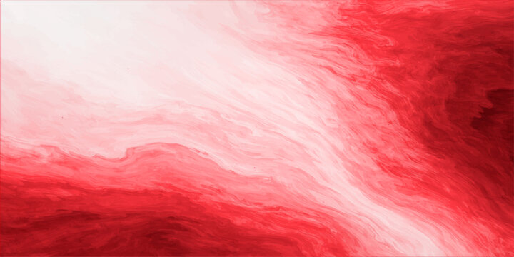 Abstract red and pink watercolor background with a textured grunge paint pattern on a light paper or silk fabric textile surface backdrop