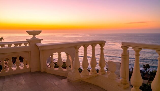 Sunset view balcony architecture