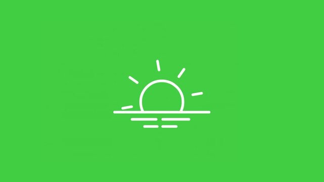 Creative weather doodle animation featuring sun and clouds on green screen background. Great for overlays, forecasts, educational media, and motion graphics editing.
