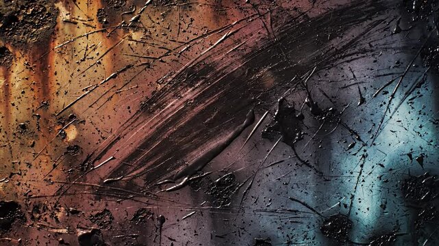 Abstract grunge texture distressed surface with colors and marks