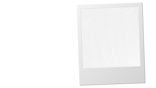 Vintage photo frame card with film texture, dust and scratches, isolated transparent PNG.