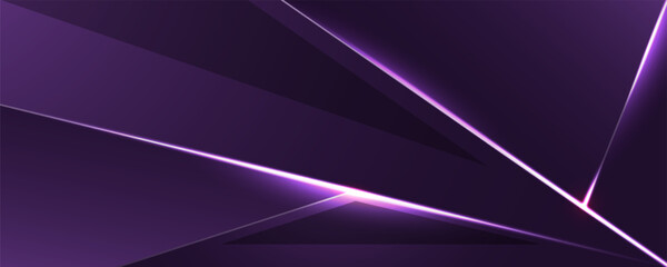 Purple abstract background with geometric shapes and light streaks, digital art © Choirul Anwar