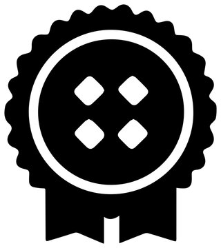 Solid black filled icon of child tax credit ctc badge symbolizing financial benefit
