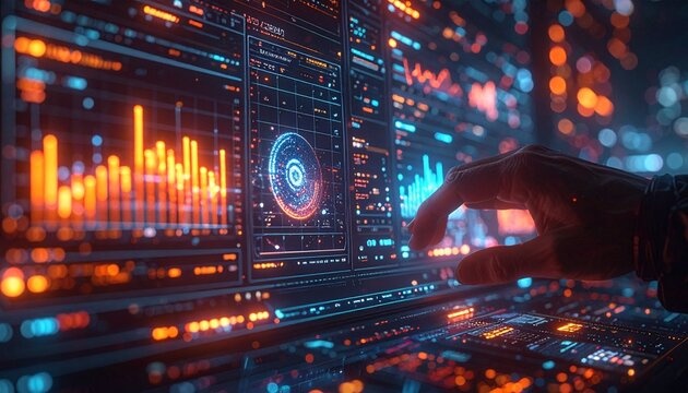 Futuristic Data Analysis with Graphs and Charts.
