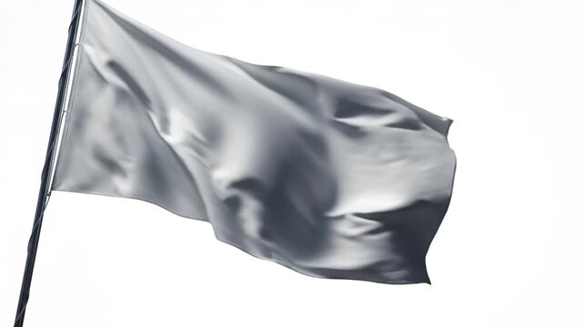 White flag waving in the wind for outdoor lifestyle brands and nature documentaries
