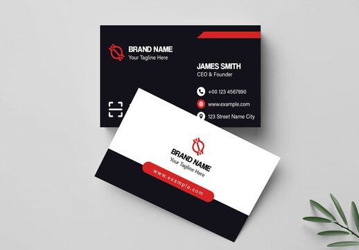 Business Card Template Layout