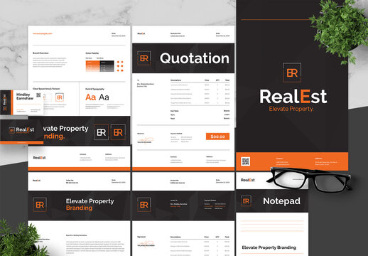 Orange And Black Real Estate Brand Guidelines