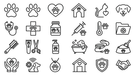 Fototapeta premium set of heath care icon vector