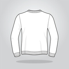 Blank White Crewneck Sweatshirt Template Back View © sahil