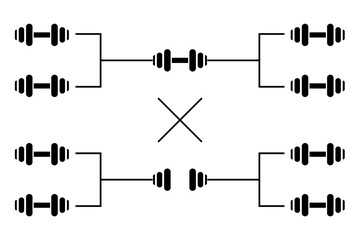 tournament bracket 8 club vector design template for design simple sports, esport game, web, standing club. © Faridzdesign