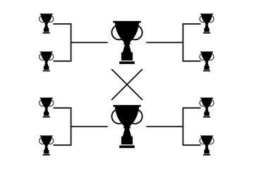 tournament bracket 8 club vector design template for design simple sports, esport game, web, standing club. © Faridzdesign