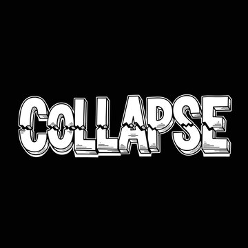 Collapse text with broken effect.