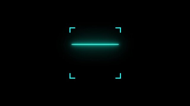 QR Code Scanner Animation. Futuristic barcode quick-response code scanning Bar. scan any Documents on a black background