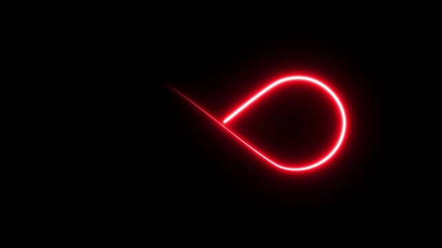 Glowing infinity sign icon animation Isolated on black background Motion graphic 4k animation video.
