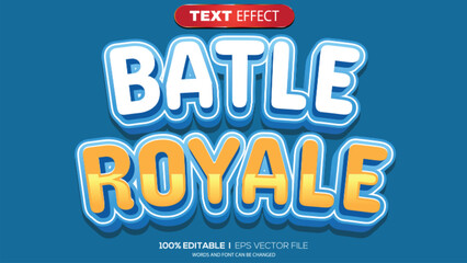 Obraz premium 3d text effect battle royale theme