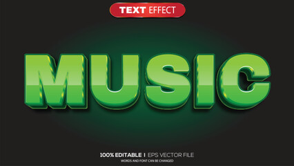 Naklejka premium 3d text effect music theme