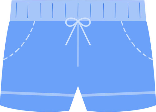 Blue Men's Swim Trunks Illustration