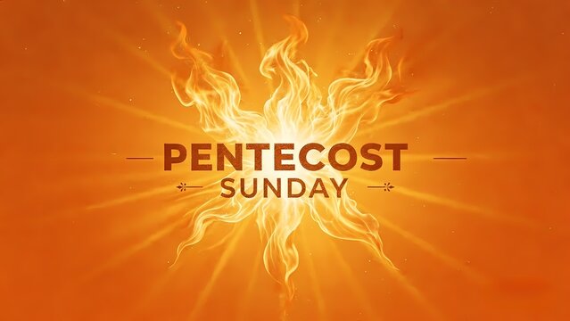 Religious christian holiday celebration  pentecost sunday. Suitable for church websites, religious blogs, social media posts, and educational materials.