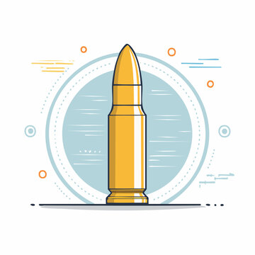 Illustration of a single bullet cartridge