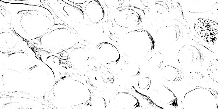 Grunge texture background with abstract circles and black and white swirling patterns