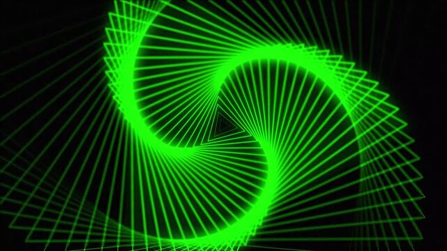 Abstract futuristic technology background with geometric pattern concept on the black background. Seamless looping. Motion graphics of infinity geometric design. 4k video animation.