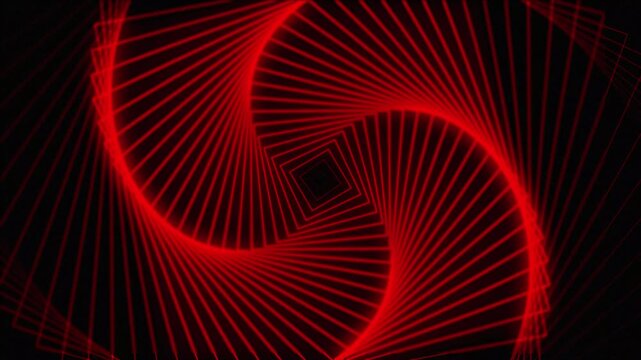 Abstract futuristic technology background with geometric pattern concept on the black background. Seamless looping. Motion graphics of infinity geometric design. 4k video animation.