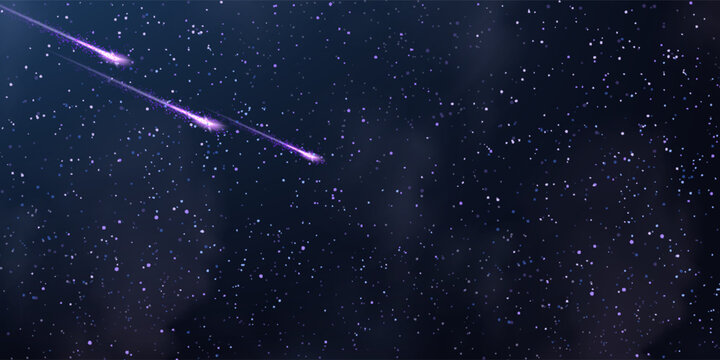 background of abstract glitter lights. blue, gold and black. de focused. meteor art