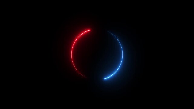 countdown 10 - 0 neon loading circle, animated rotating neon circle loading 4k