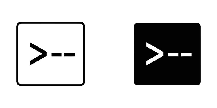 Command prompt programming code terminal interface vector icon with web development, programing lang
