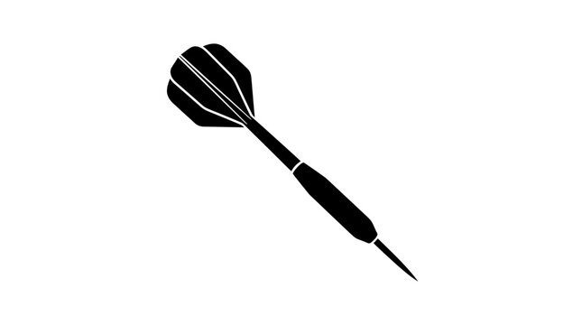 Dart silhouette on a white background