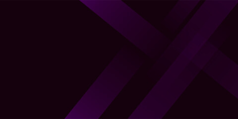 Obraz premium Dark purple abstract background with elegant diagonal overlapping stripesMinimalist deep violet geometric
