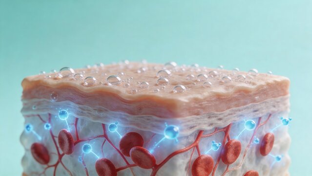 High tech cosmetic formula stimulating microcirculation and blood vessels in dermis